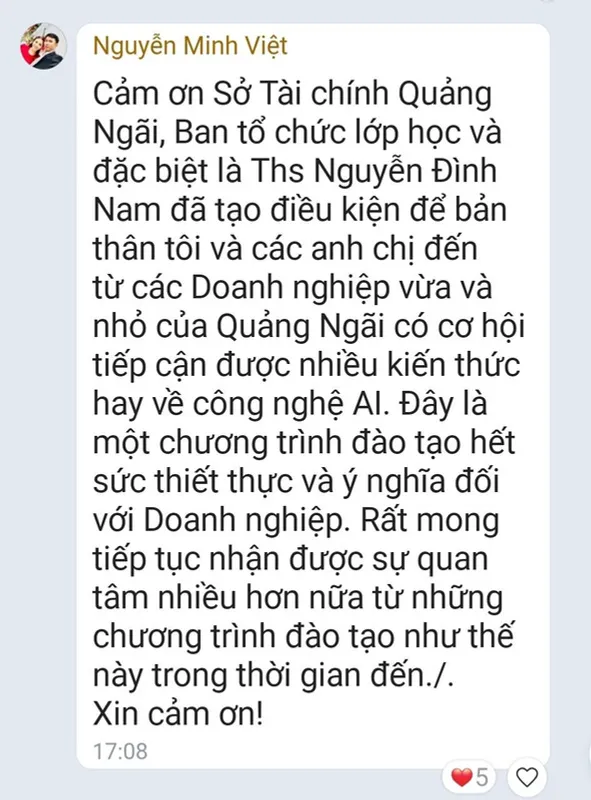 Cảm nhận học viên