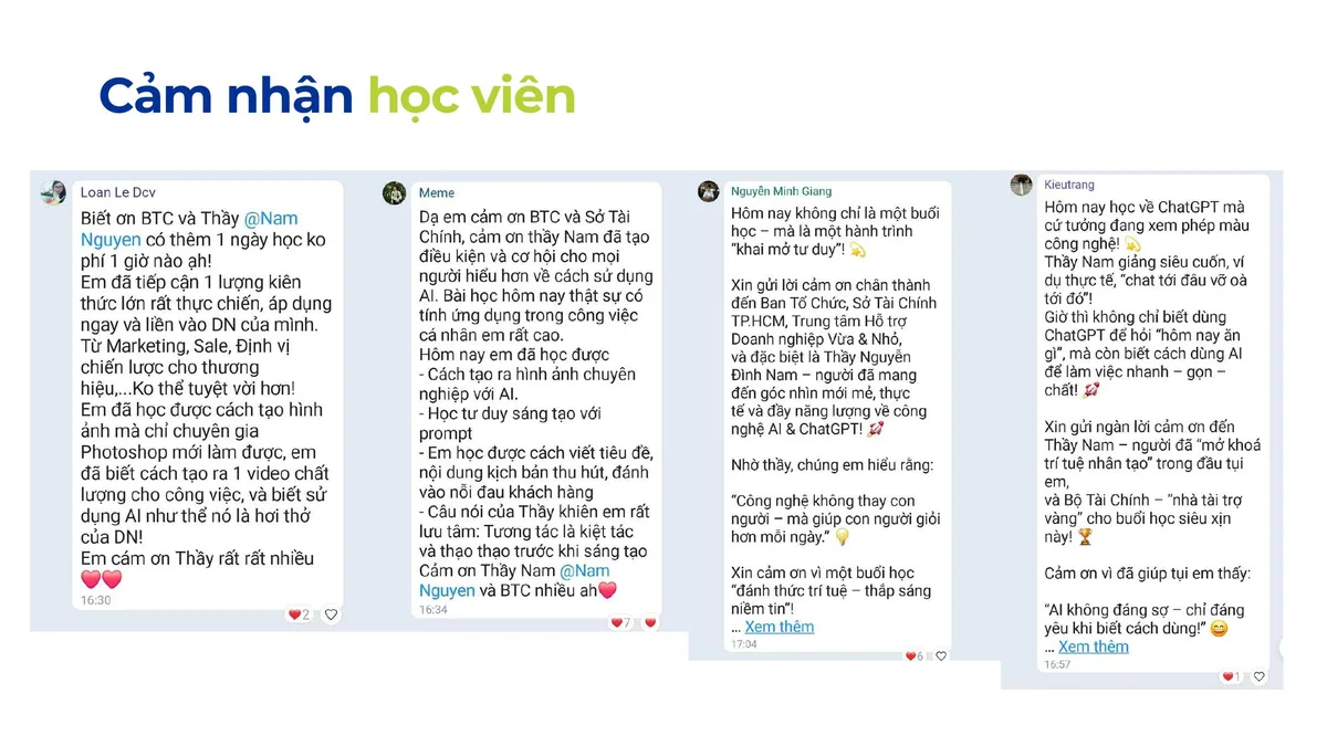 Cảm nhận học viên 2